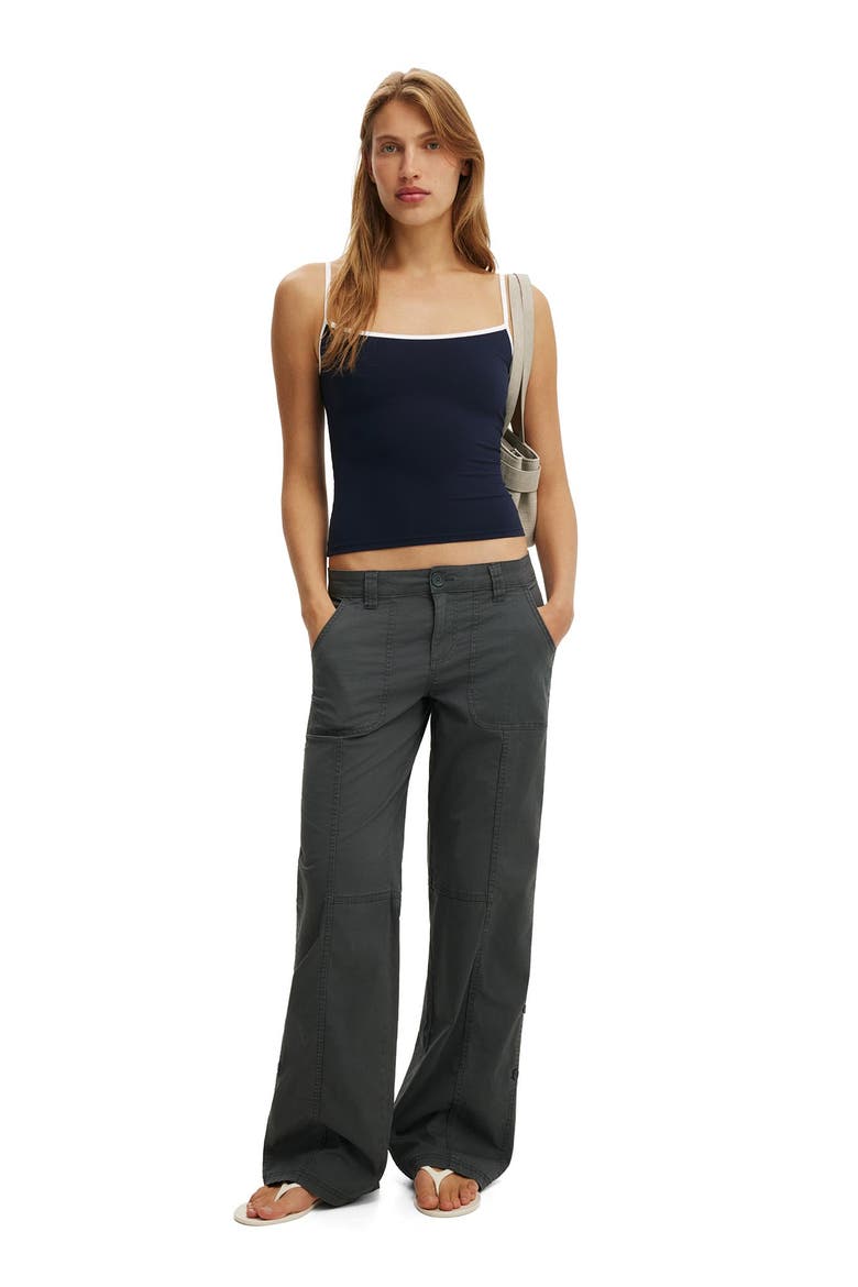 Women's Hold Me Cami, Alternate, color, Total Eclipse White Bind