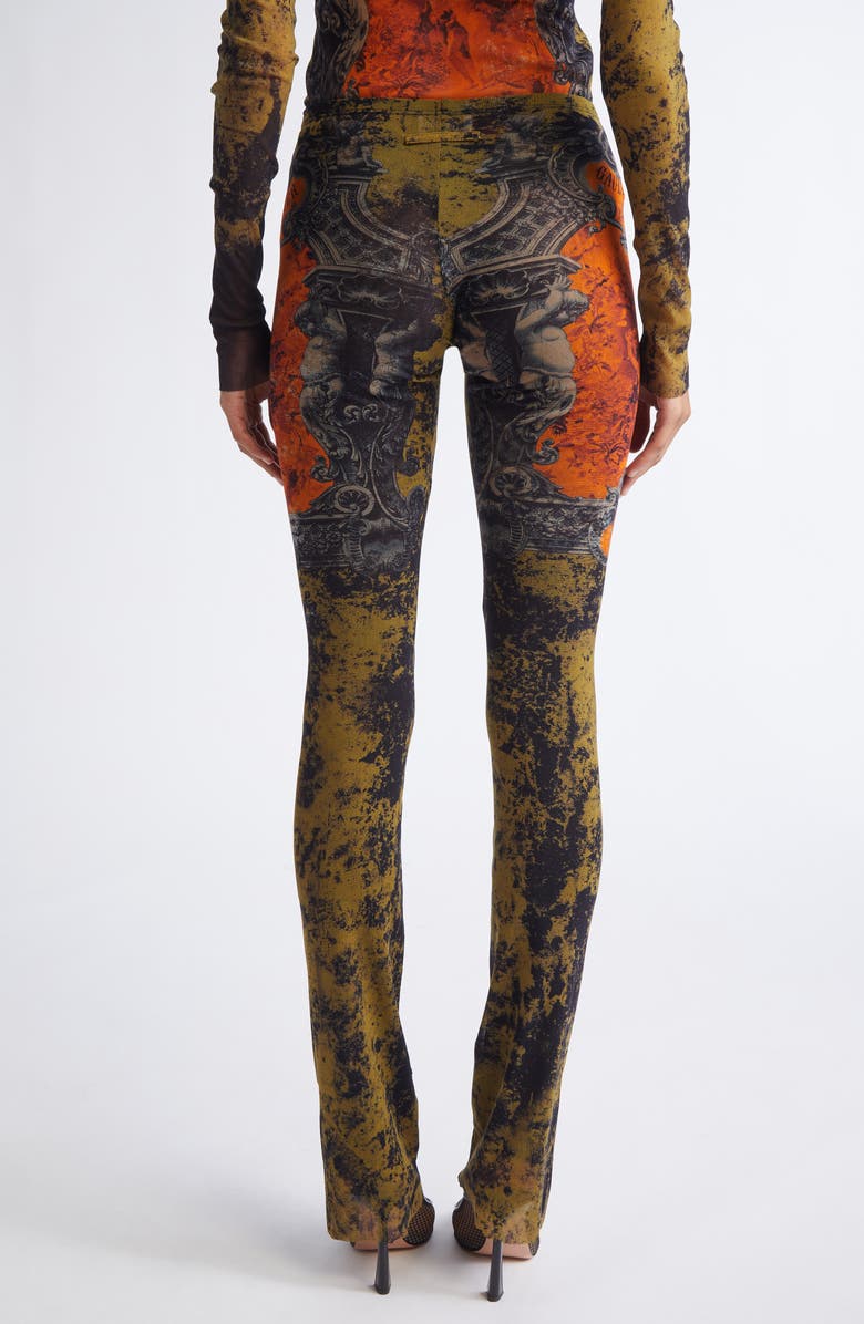 Jean Paul Gaultier Medallion Print Mesh Trousers, Alternate, color, 
