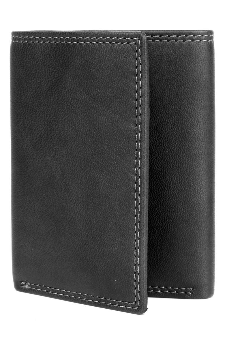 BUXTON RFID Three-Fold Wallet, Alternate, color, Black