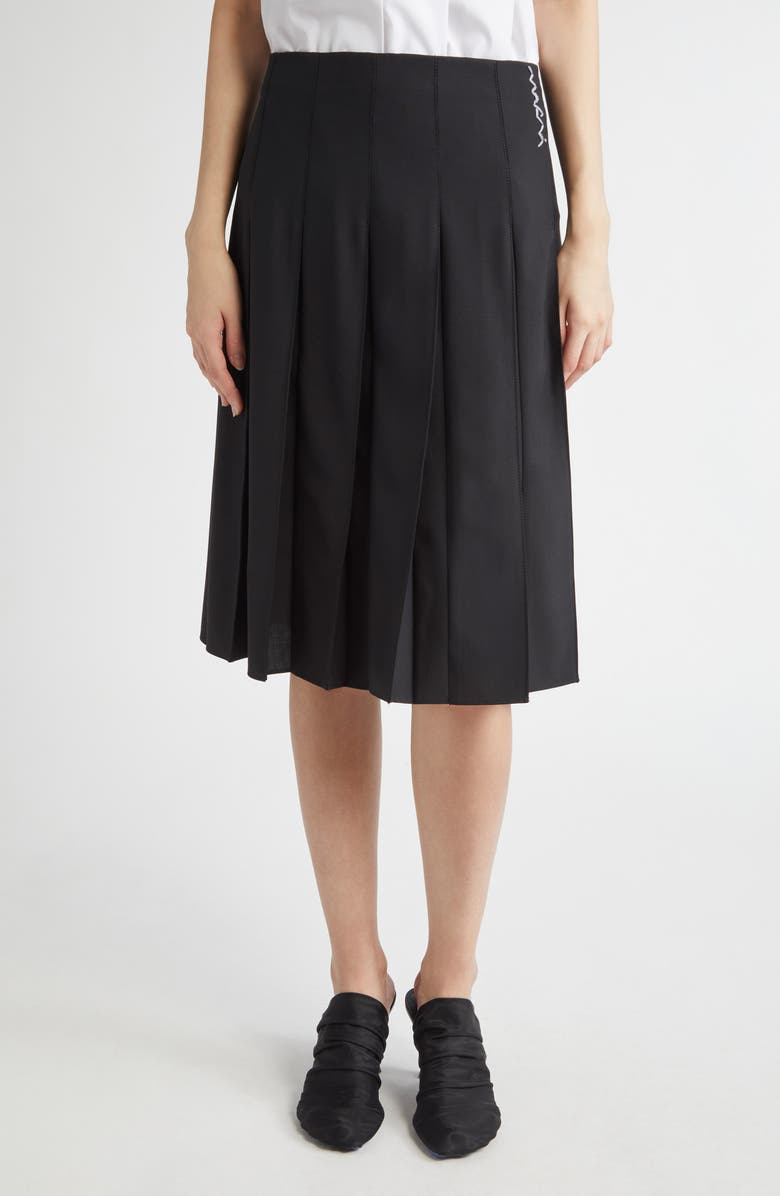 Marni Pleated Front Skirt, Main, color, 