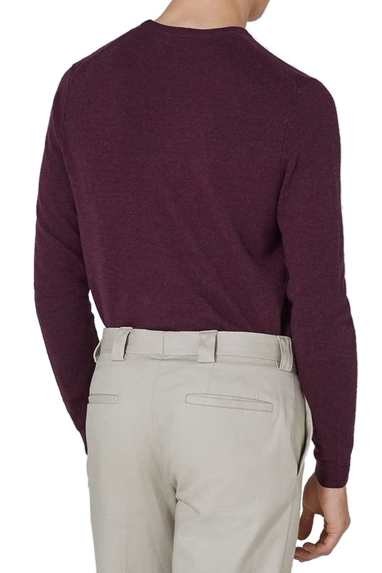 Crewneck Sweater, Alternate, color, BURGUNDY