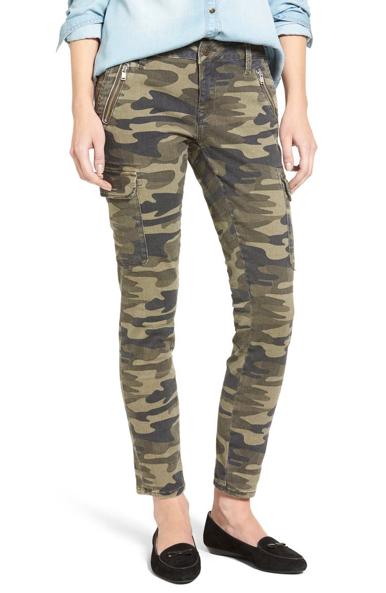 Mavi Jeans Juliette Camo Print Military Cargo Pants, Main, color, 
