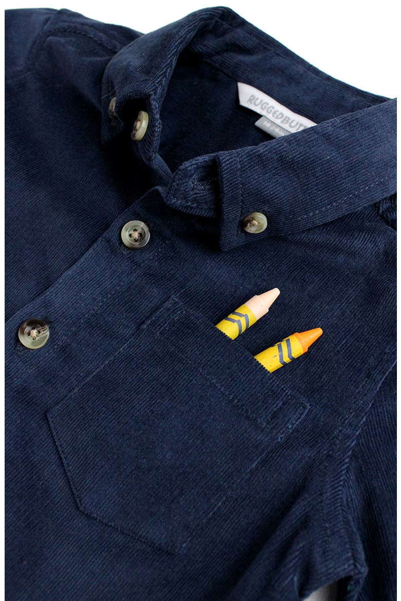 Kids' Corduroy Button-Down Shirt & Chino Pants, Alternate, color, NAVY