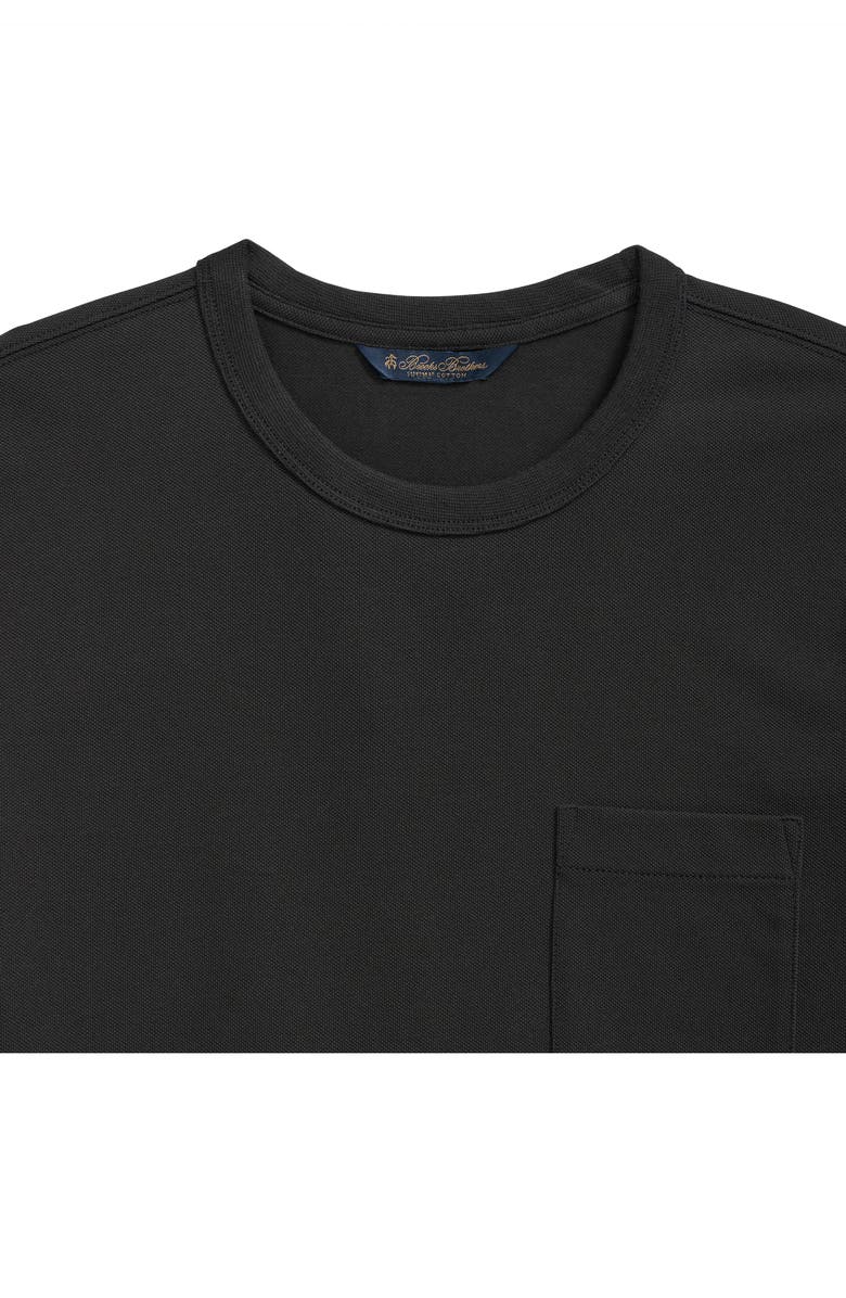 Brooks Brothers Stretch Cotton Piqué T-Shirt, Alternate, color, Black