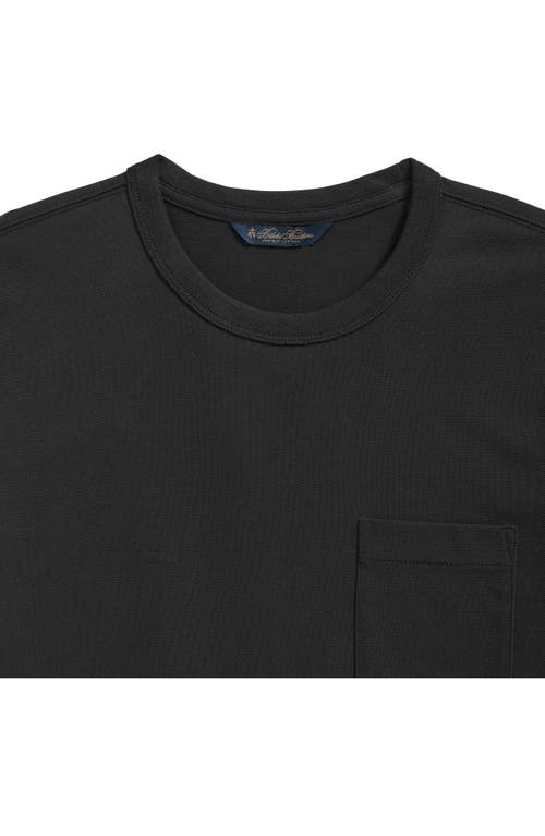 Brooks Brothers Pique T-shirt In Garment-washed Supima Cotton In Black