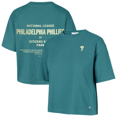 Women's '47  Teal Philadelphia Phillies Contemporary Basics Leon City T-Shirt
