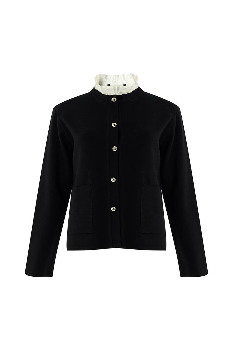 Kamilah Knit Cardigan, Alternate, color, BLACK