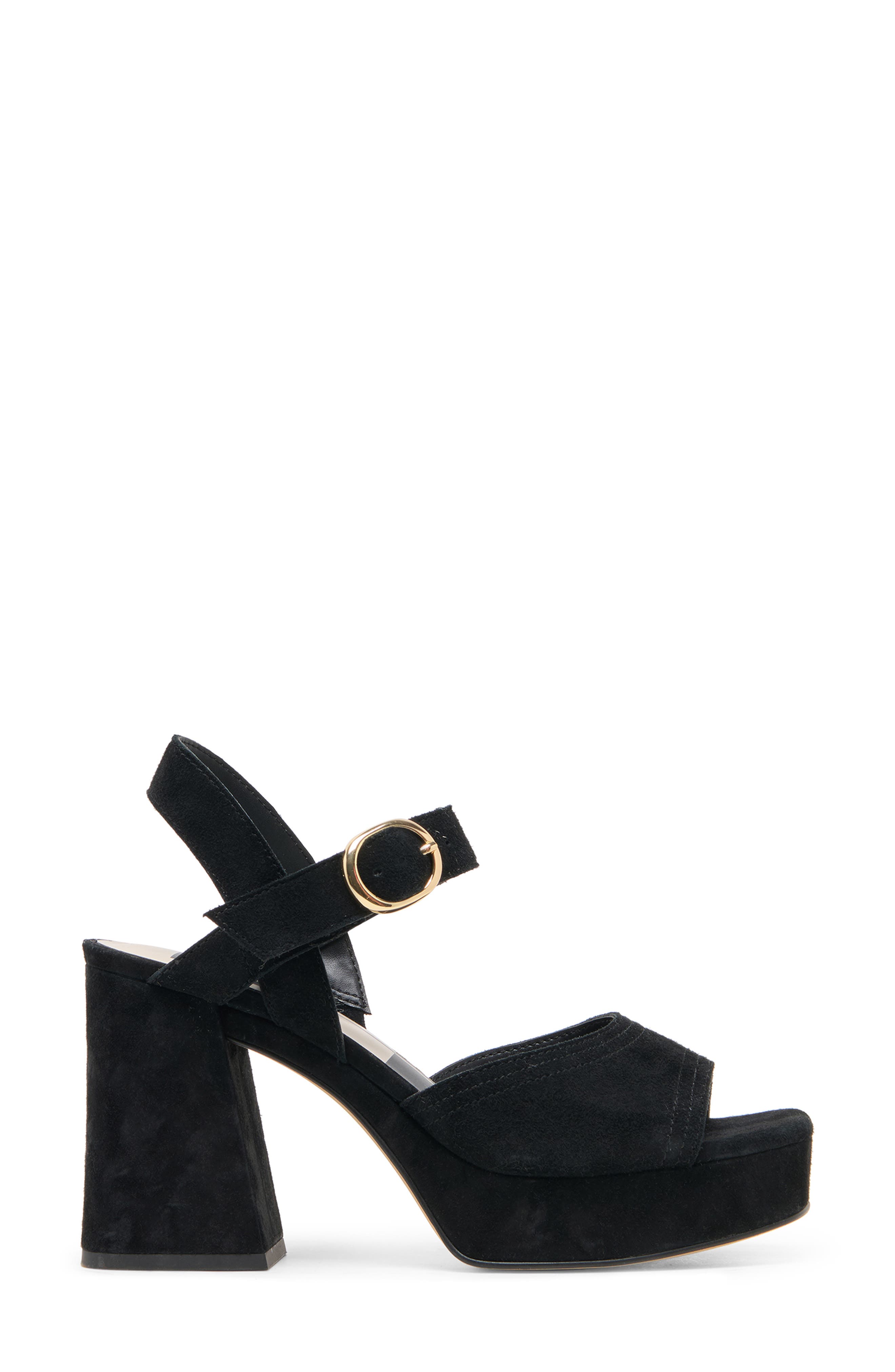 Fatima Leather Platform Sandal, Alternate, color, ONYX SUEDE