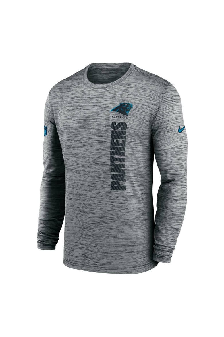 Men's Nike Gray Carolina Panthers 2024 Sideline Velocity Performance Long Sleeve T-Shirt, Alternate, color, Gray