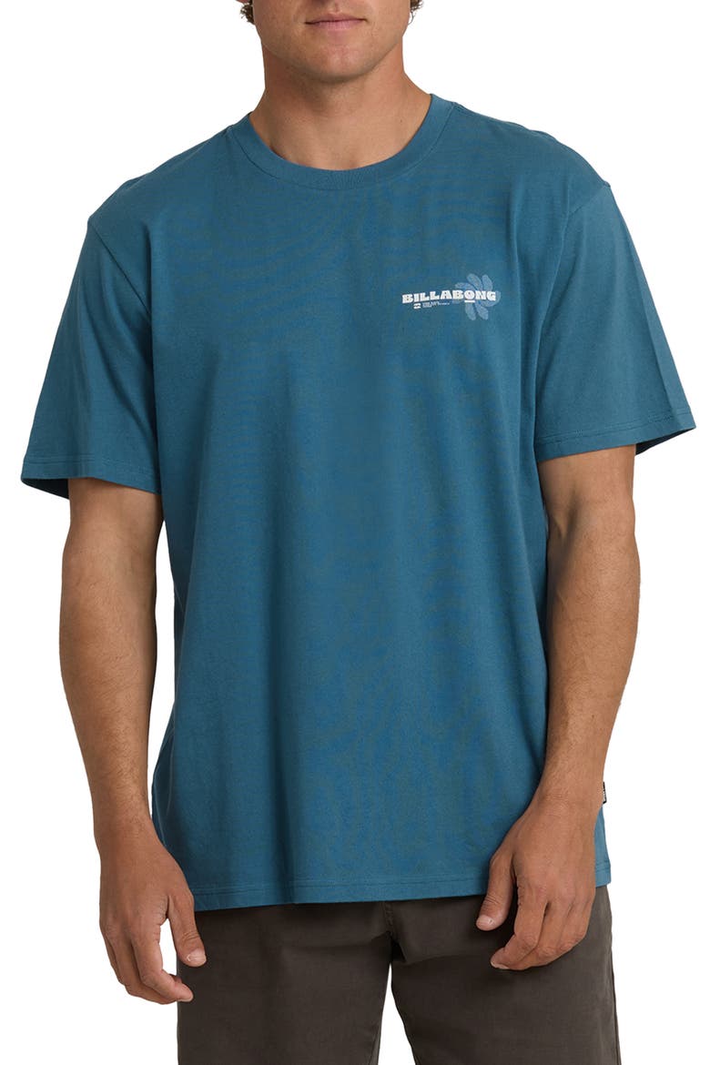 Single Fin Graphic T-Shirt, Main, color, REAL TEAL
