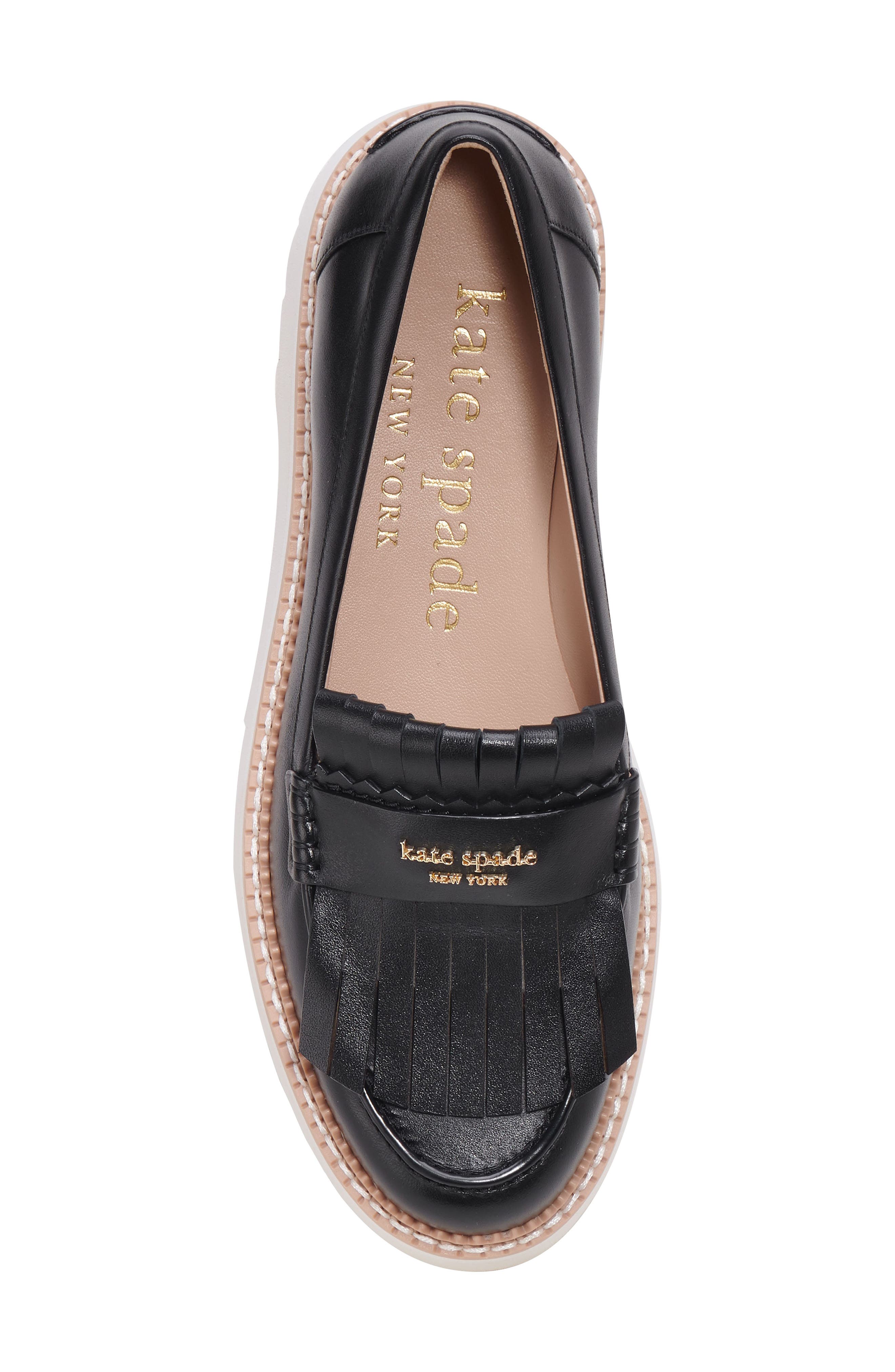 Kate Spade New York caddy loafer, Alternate, color, Black