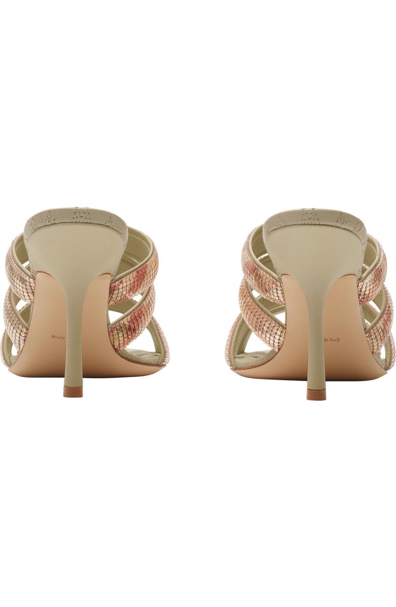 Burberry Check Mesh Mews Strap Mules, Alternate, color,