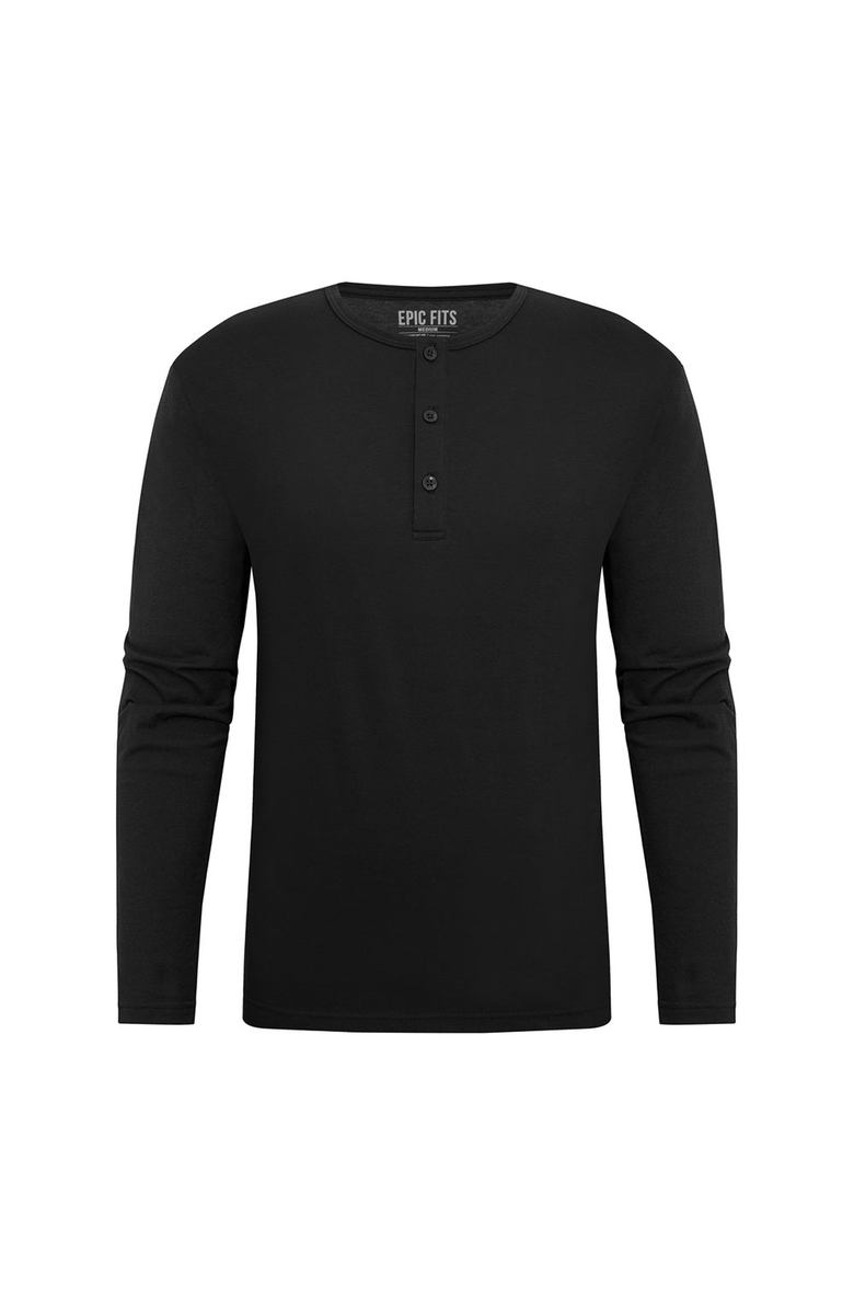 EPIC FITS Long Sleeve Henley, Alternate, color, Black