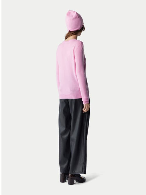 Gobi Mongolian Cashmere Cashmere Hat And Sweater Set In Pink Frosting