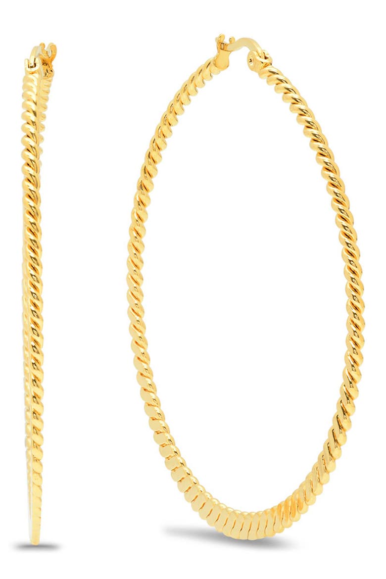 Twisted Hoop Earrings, Main, color, GOLD