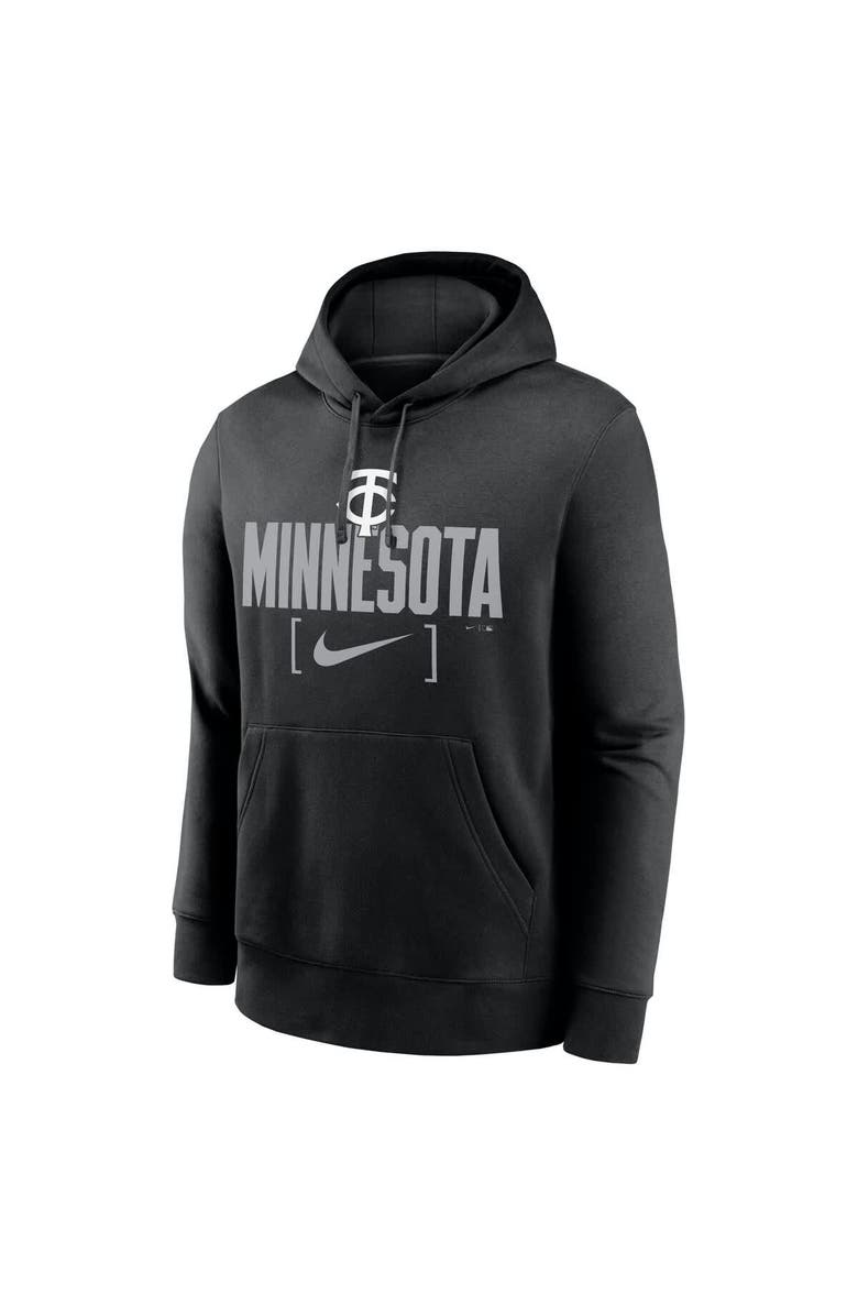 Nike Men's Nike  Black Minnesota Twins Club Stack Fleece Pullover Hoodie, Alternate, color, 
