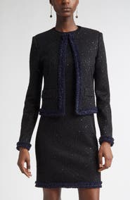 ST. JOHN Sequin Tweed Knit Jacket
