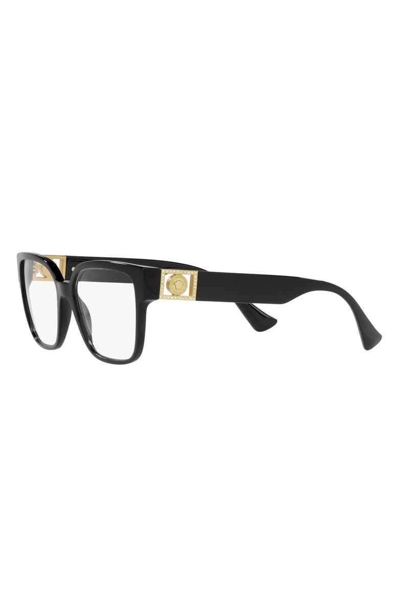 Versace 54mm Square Optical Glasses, Alternate, color,