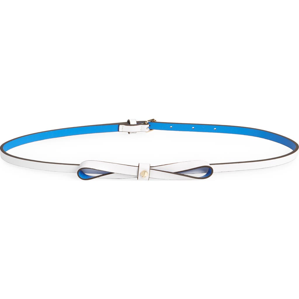 Kate Spade New York Colorblock Bow Belt In White
