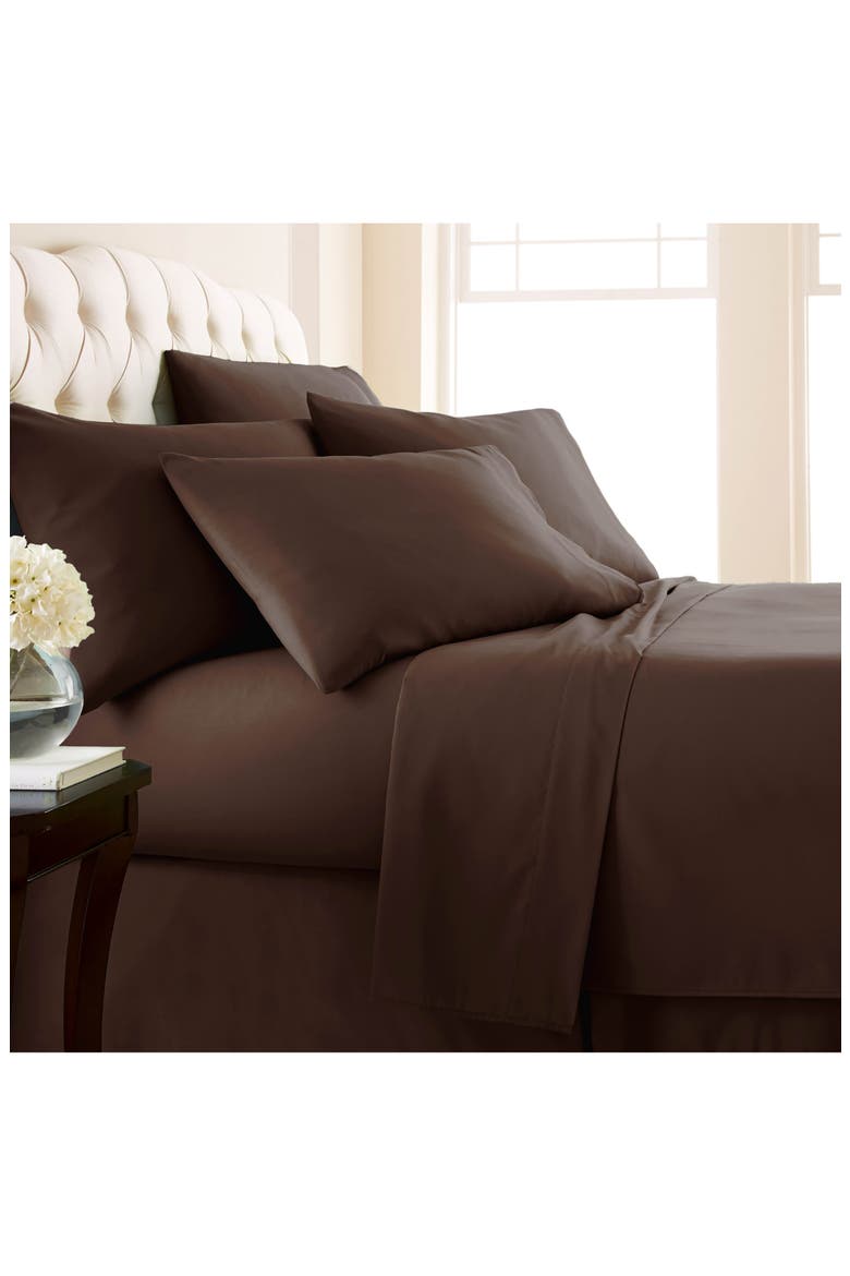 Southshore Essentials Double Brushed 100 GSM Sheet Set, Main, color, BROWN