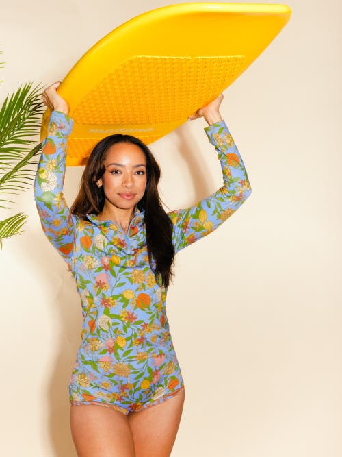 Kitty And Vibe Longsleeve Rashguard In Aurelia