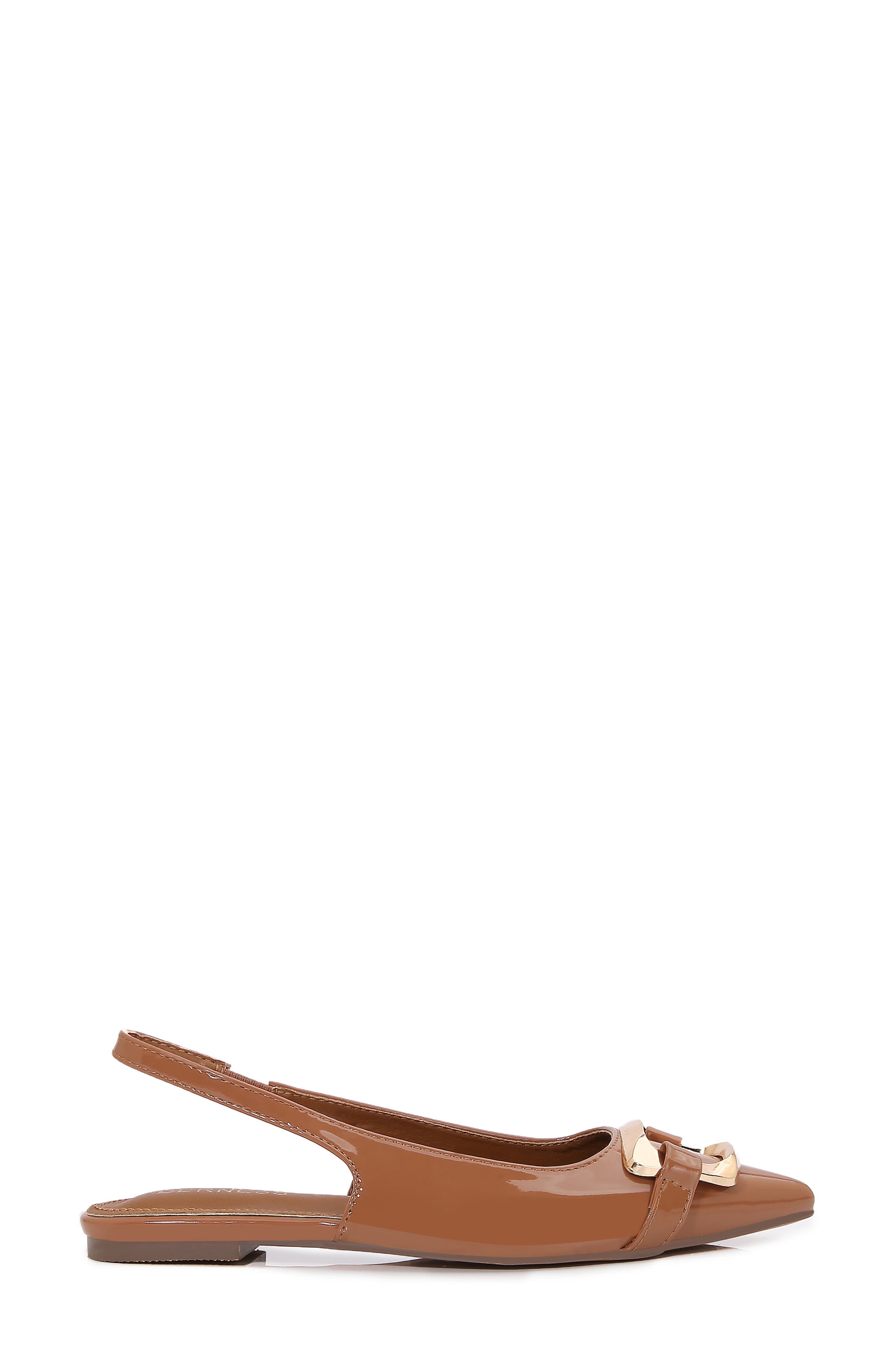 Caeli Buckle Slingback Flat, Alternate, color, MOCHA