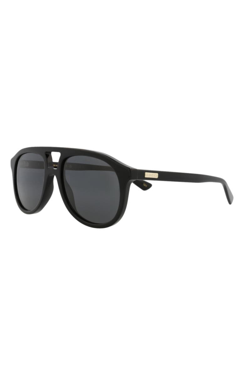 Gucci 54mm Aviator Sunglasses, Alternate, color,