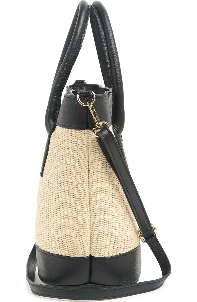 Persaman New York Linda Raffia & Leather Tote, Alternate, color,