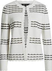 Misook Heritage Scalloped Trim Knit Jacket