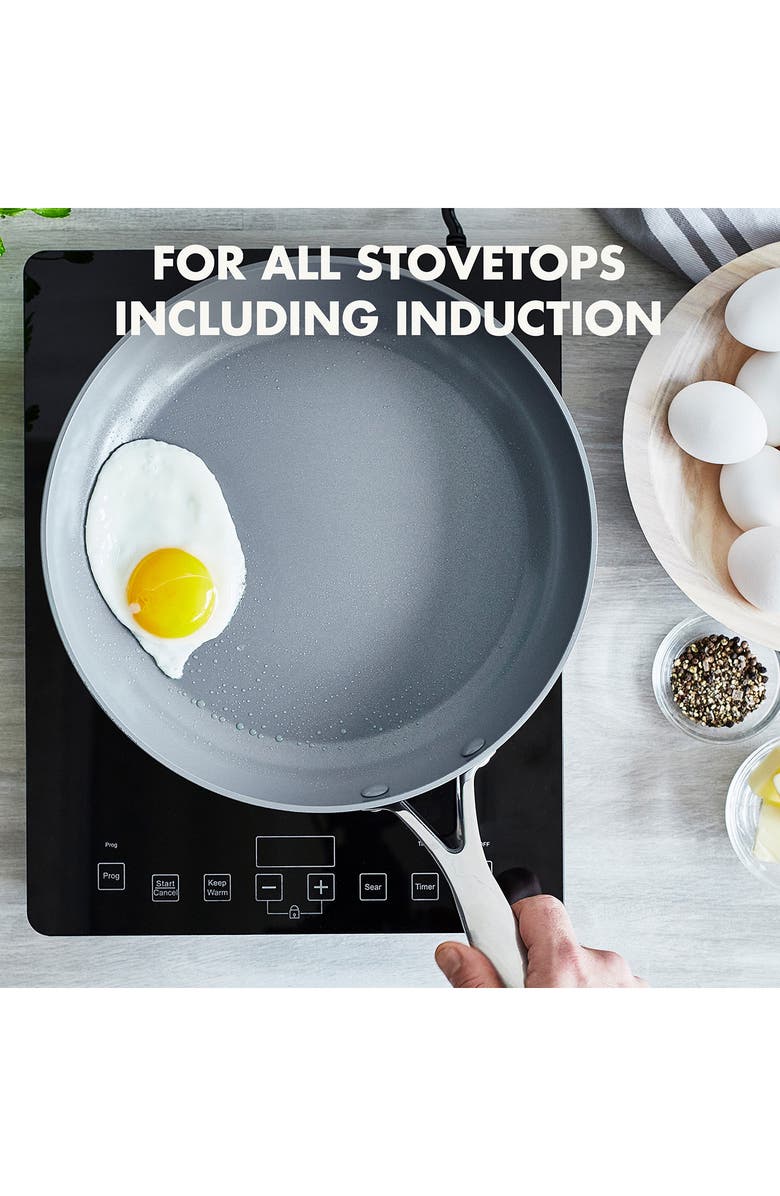 GreenPan Valencia Pro Set of 3 Ceramic Nonstick Fry Pans, Alternate, color, 