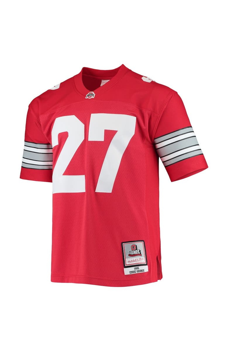 Mitchell & Ness Men's Mitchell & Ness Eddie George Scarlet Ohio State Buckeyes 1995 Authentic Throwback Legacy Jersey, Alternate, color, 