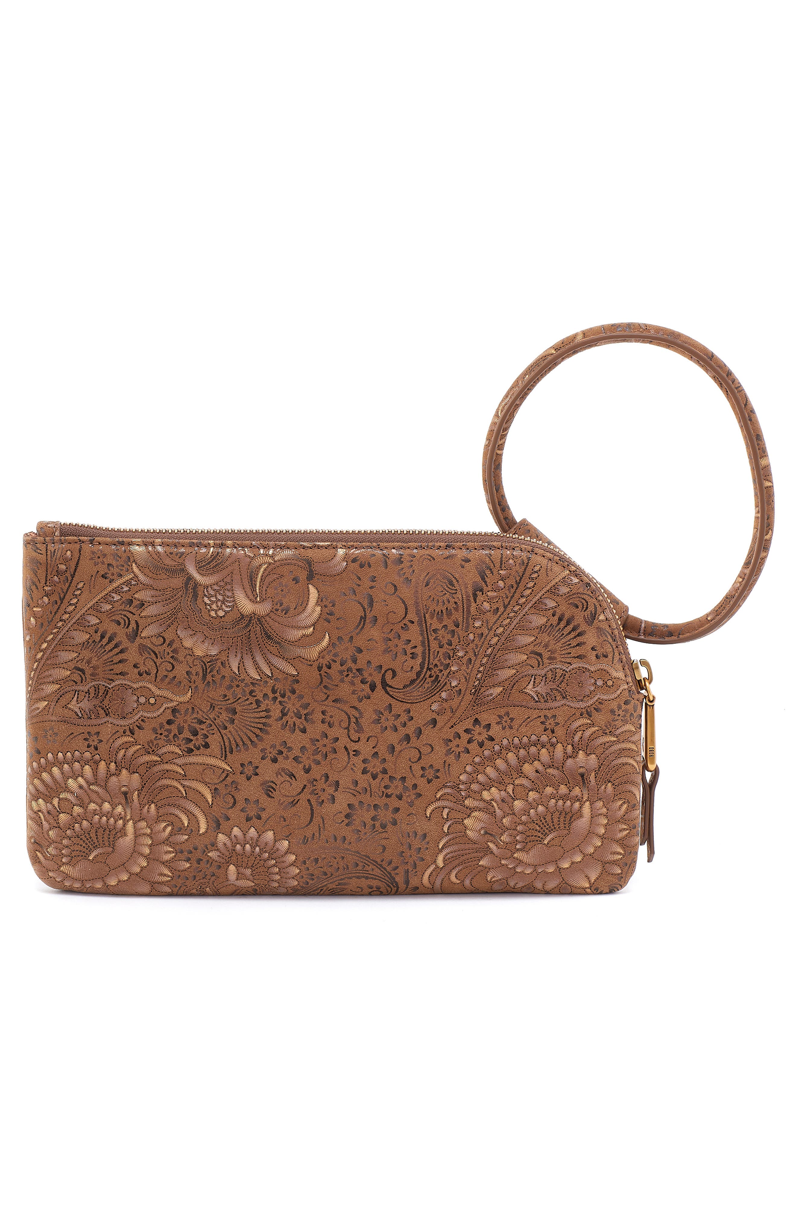 Sable Leather Wristlet, Alternate, color, MINK FOLKLORE