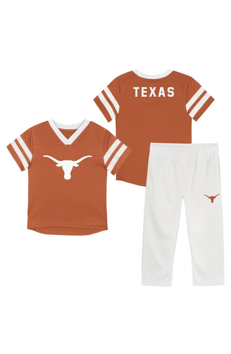 Outerstuff Infant Outerstuff Texas Orange Texas Longhorns Team Logo Red Zone Top and Pant Set, Main, color, Brown