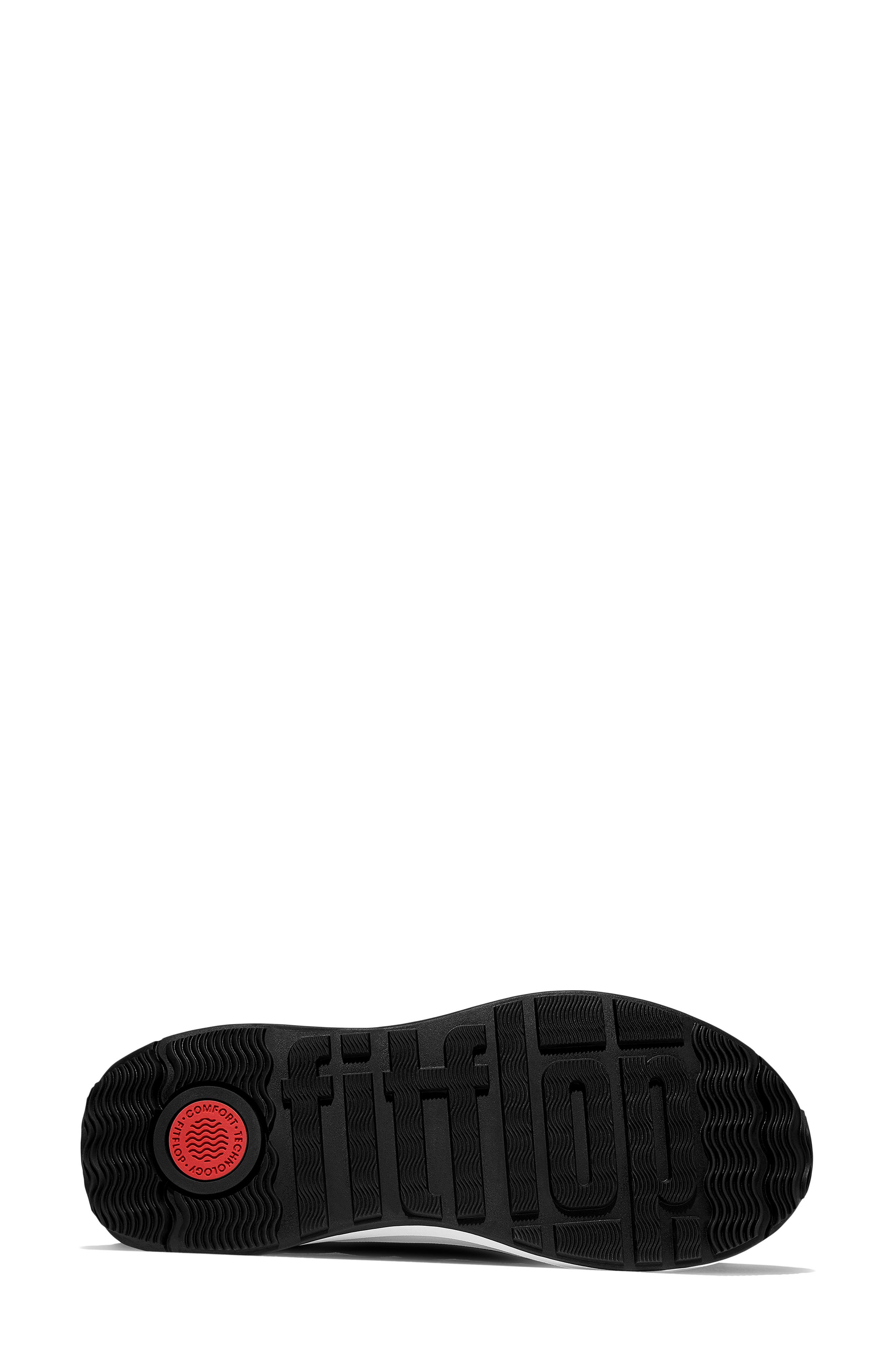 FitFlop F-Mode Flow Quilted Knit Sneaker, Alternate, color, Black