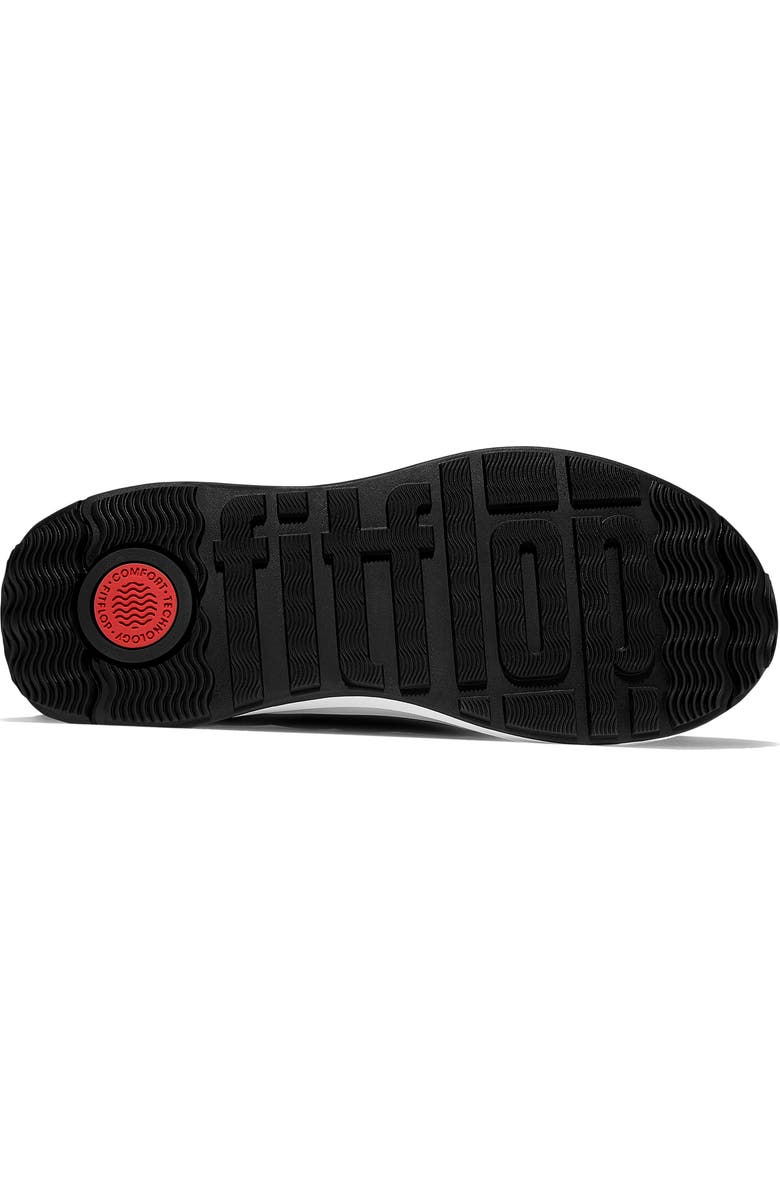 FitFlop F-Mode Flow Quilted Knit Sneaker, Alternate, color, Black