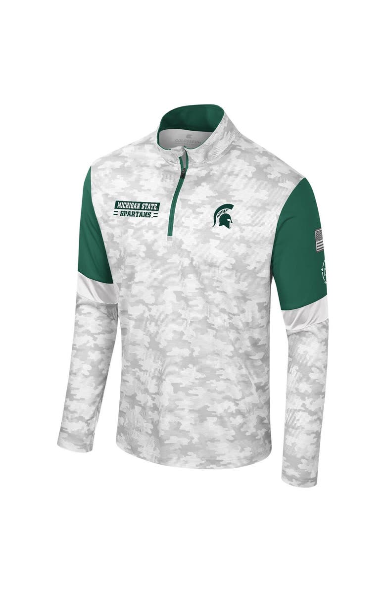 COLOSSEUM Men's Colosseum  Camo Michigan State Spartans OHT Military Appreciation Tomahawk Quarter-Zip Windshirt, Alternate, color, Camo