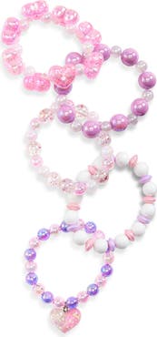 Capelli New York Kids' 5-Pack Assorted Beaded Stretch Bracelets
