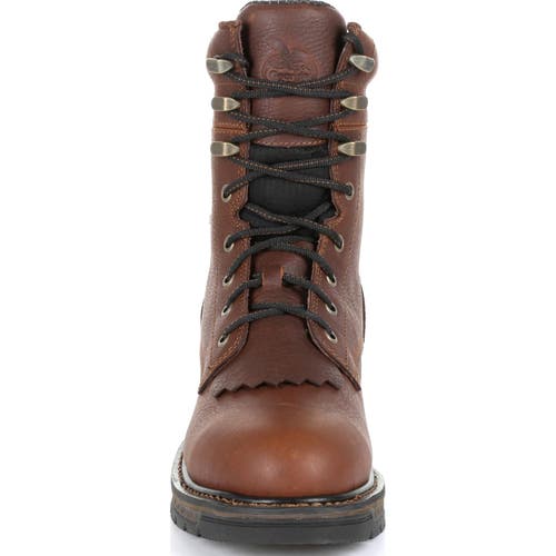 Georgia Boot Carbotec Lt Waterproof Lacer Work Boot In Brown