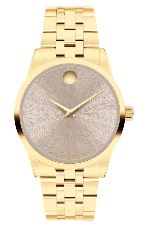 Movado Women's Museum Classic Swiss Automatic Yellow Pvd Watch, 33mm In Gray