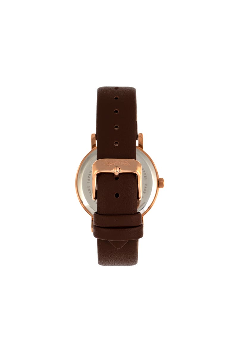 Budapest Leather-Band Watch, Alternate, color, Brown