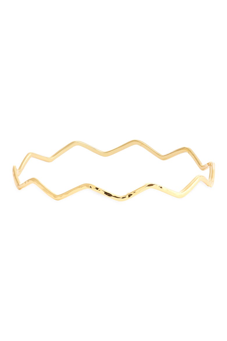 Althea Wavy Bangle Bracelet, Main, color, GOLD