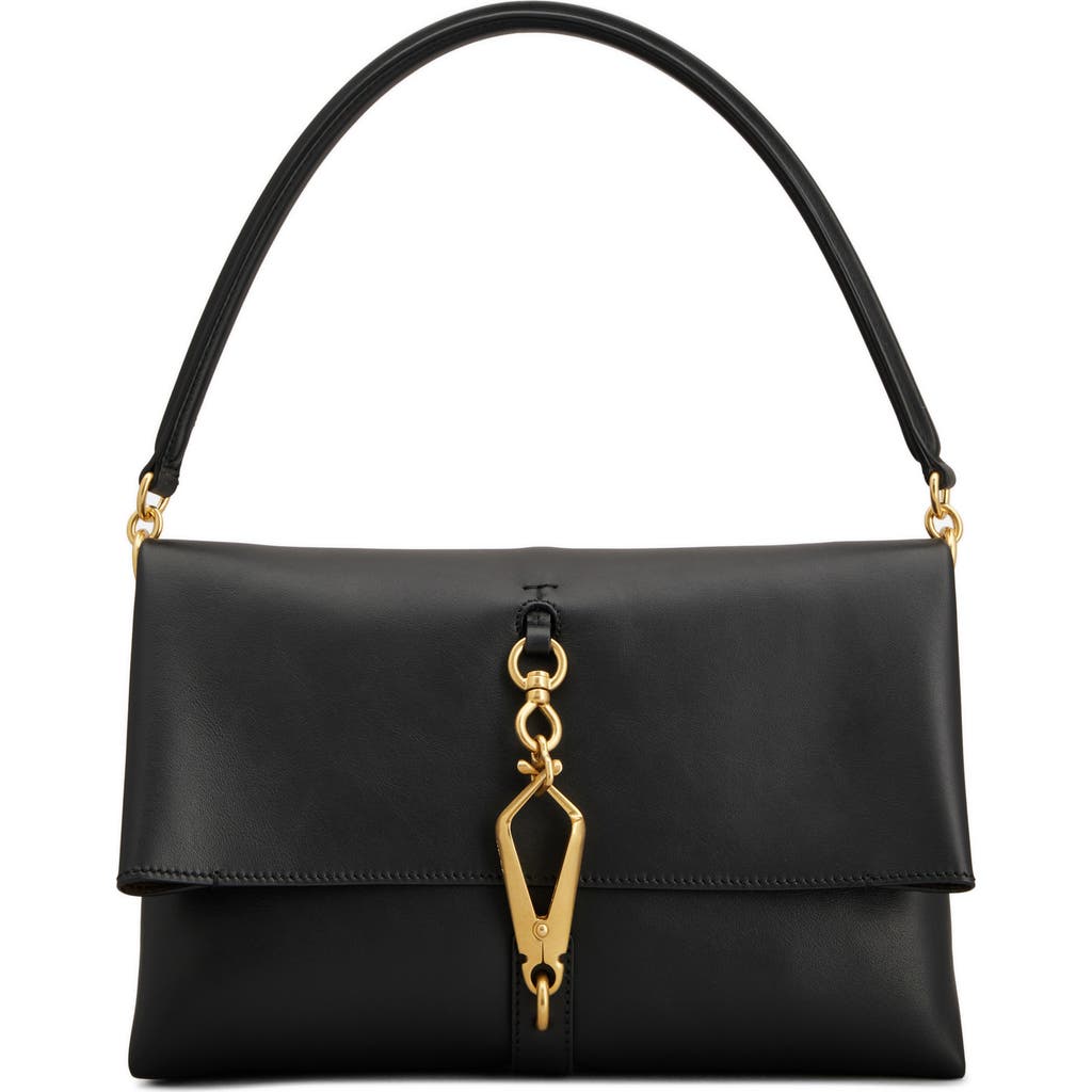 Tod's Mini Flap Leather Shoulder Bag In Nero