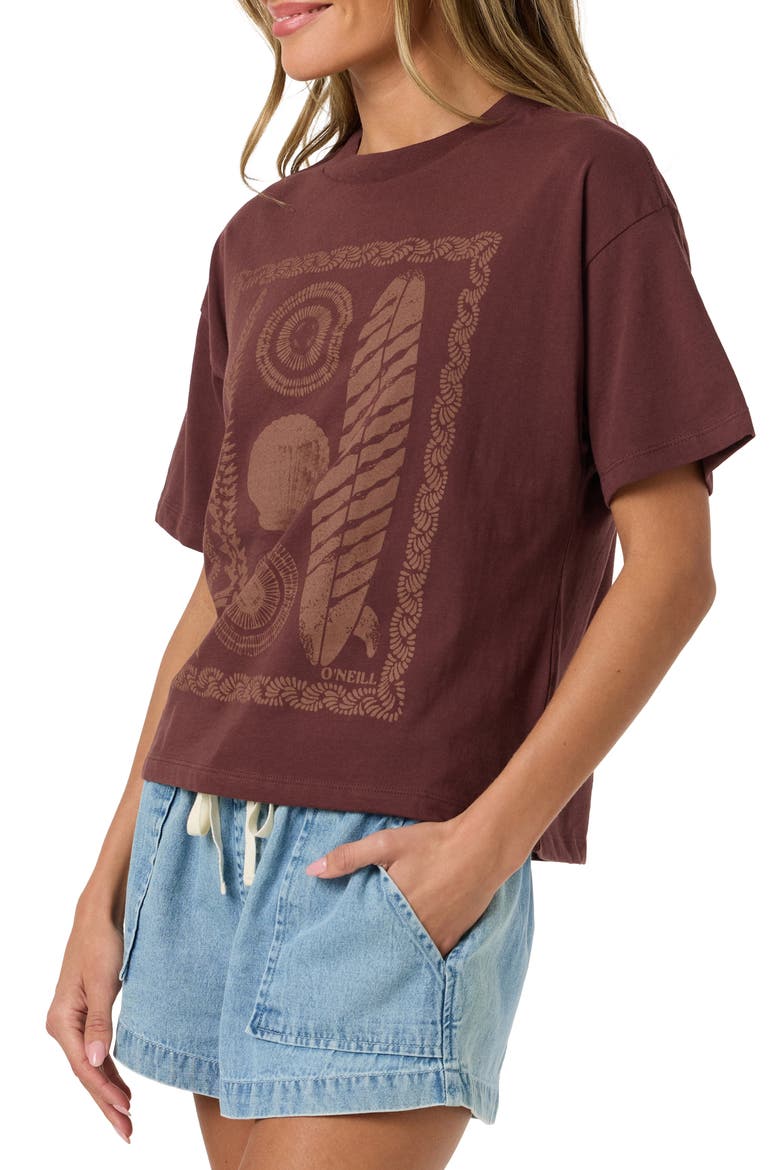 Calico Graphic Easy T-Shirt, Alternate, color, CHOCOLATE