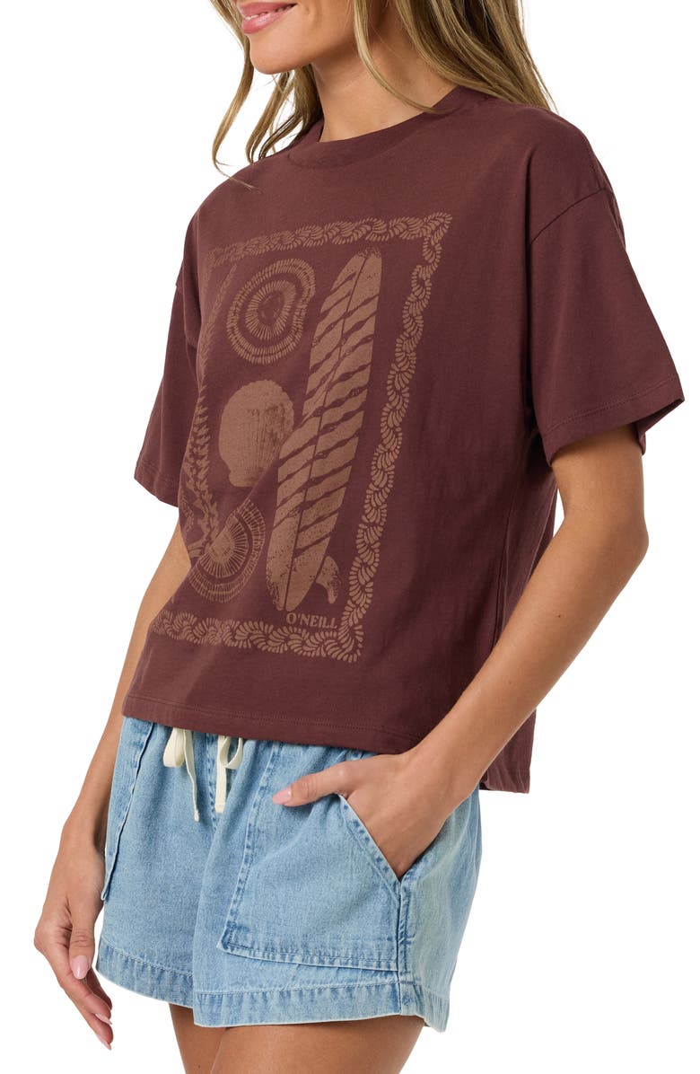 O'Neill Calico Graphic Easy T-Shirt, Alternate, color, Chocolate