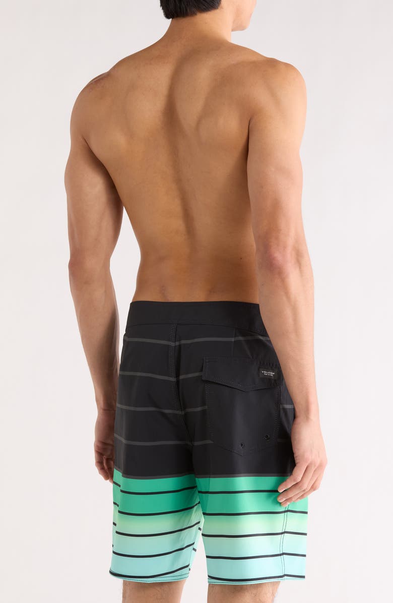 Volcom Quarta Fade Mod 19 Swim Shorts, Alternate, color, Black Combo