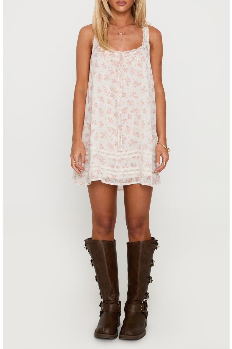 Alanah Floral Print Minidress, Main, color, FLORAL