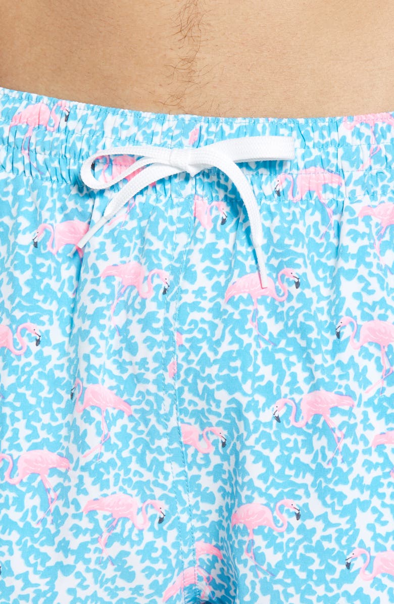 Chubbies Domingos Flamingos 5.5-Inch Swim Trunks, Alternate, color, 