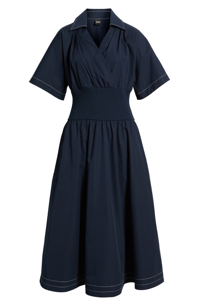 BOSS Dakari Faux Wrap Dress, Alternate, color, Sky Captain