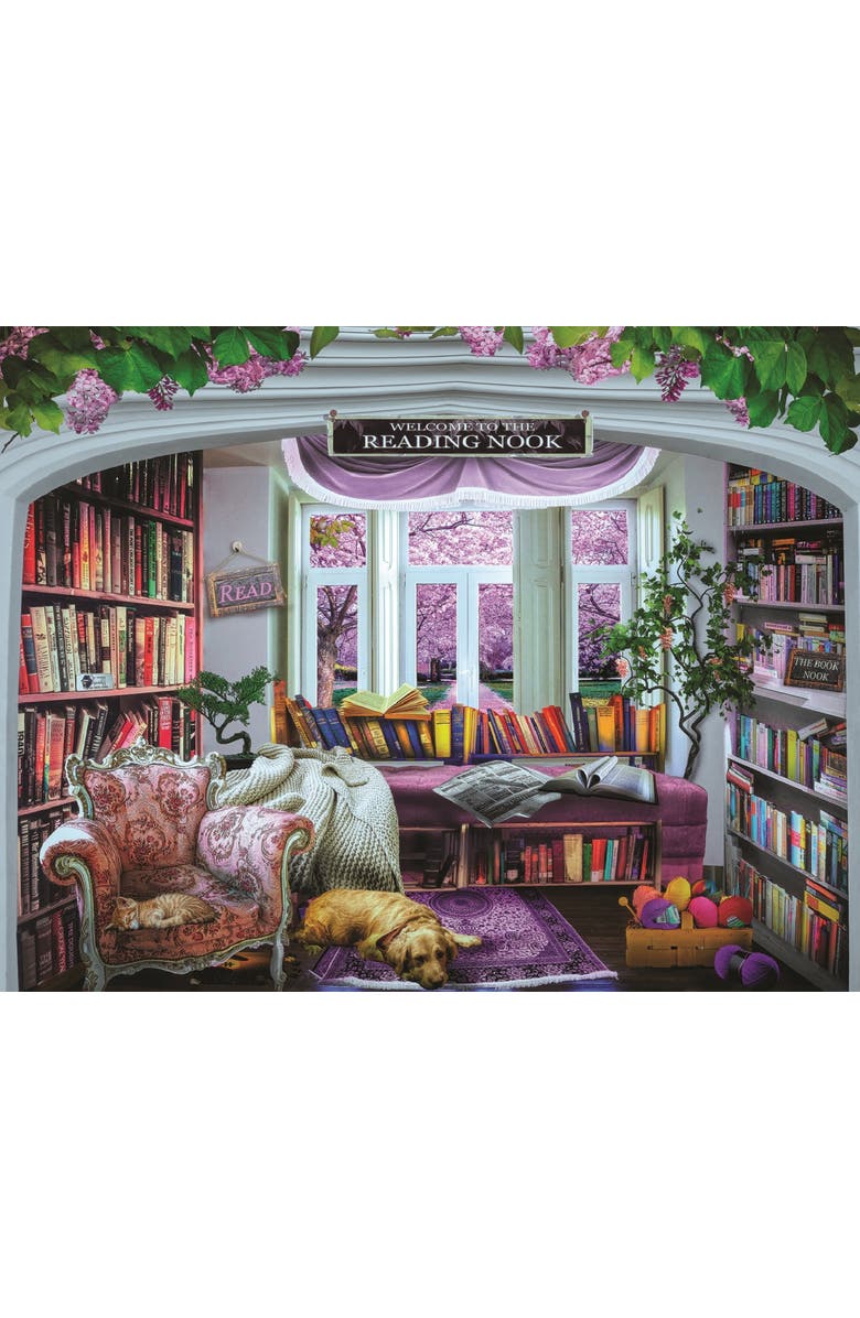 Sunsout Reading Nook 500 piece Jigsaw Puzzle for Adults Large Pieces, Alternate, color, Multicolor