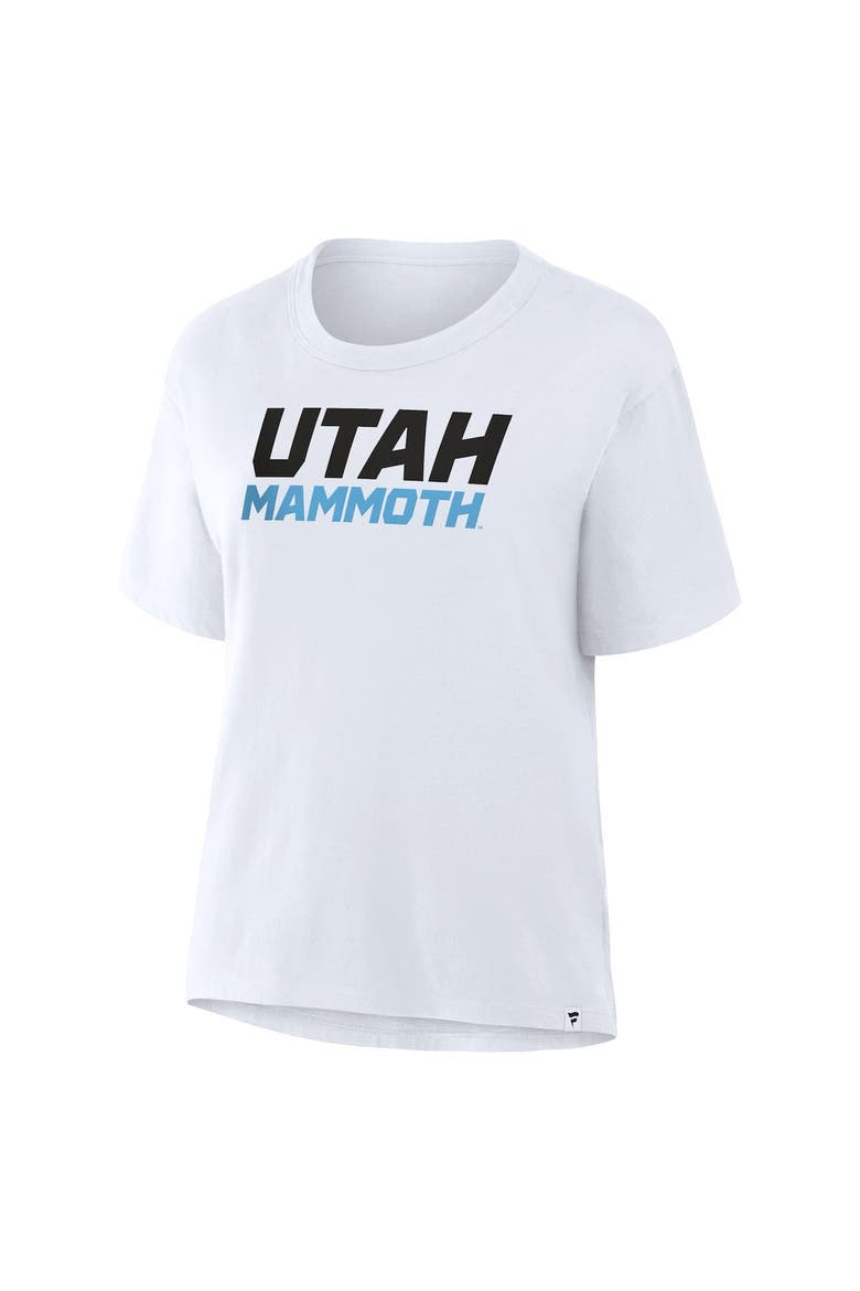 Women's Fanatics  White Utah Mammoth Wordmark Legacy T-Shirt, Alternate, color, White